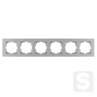 Рамка на 6 постів горизверт. монтаж Arvia Electric KAREN Срібло (20 03 2000 026)